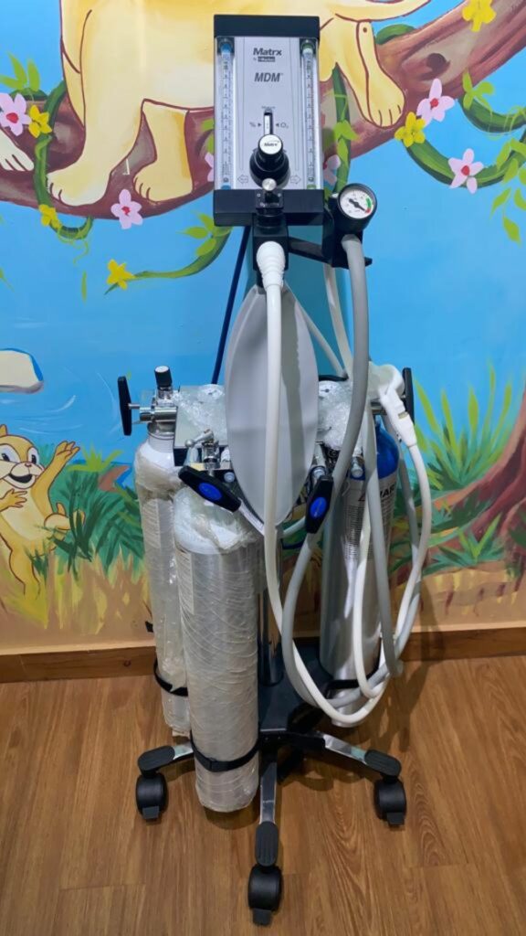 Conscious sedation equipment at Childhood Smiles, Painless Pediatric Dental Clinic in Bangalore